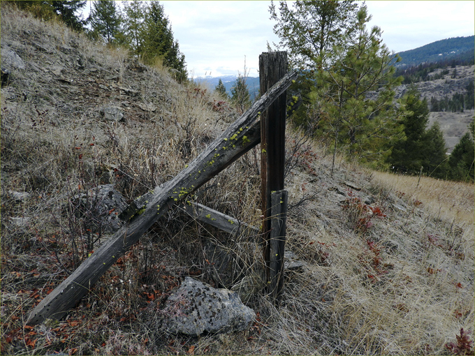 Russel Fence above Trans Canada Trail, near Boundary Falls