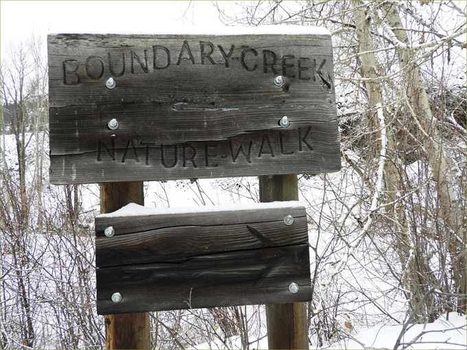 At Anaconda Bridge, Access to the Trans Canada Trail