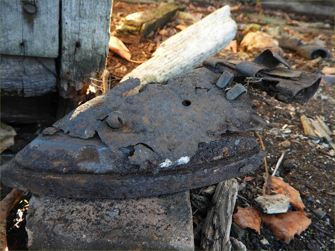 Old iron at former Boltz Homestead, Boltz Road