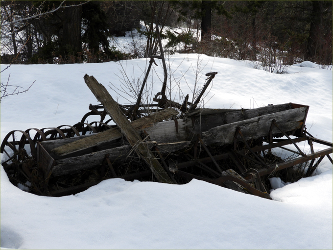 Old farm equipment, McCarren Creek Road